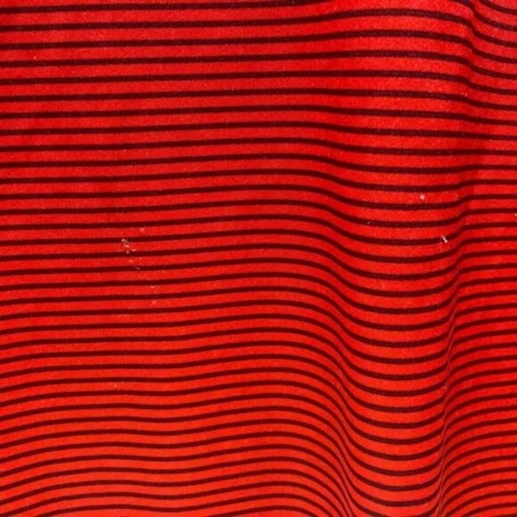 Under Armour Heatgear Loose Fit Mens Large Red Gray Stripe Short Sleeve Tech Tee - Picture 4 of 11